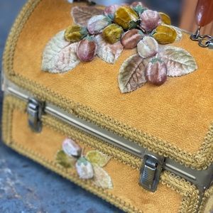 Vintage lunch box style purse. Great vintage condition. 9” x 4.5” x 7”